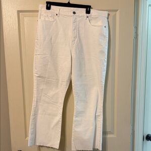 LOFT White Straight-Leg Jeans